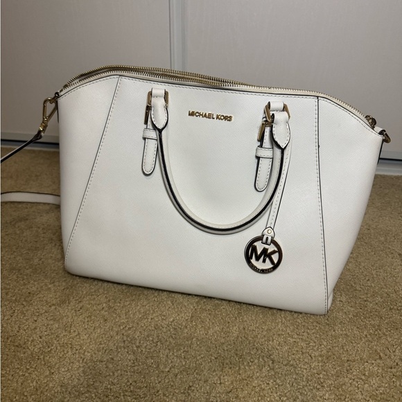 Michael Kors Handbags - Michael Kors Cream Satchel Bag